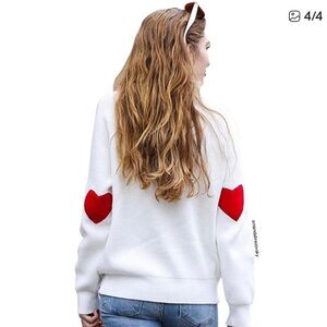 Chicwish Heart Ribbed Turtleneck Sweater